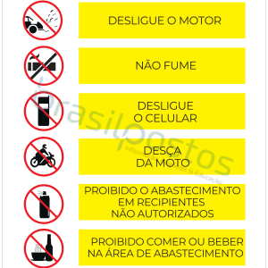 Pista - Placa Adesiva Proibições II