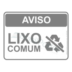 Segurança - Placa Lixo Comum