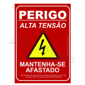 Sinalização - Aviso de Perigo Alta Tensão