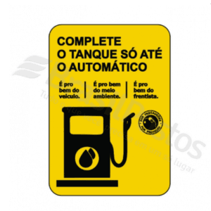 Pista - Placa Abasteça Até o Limite