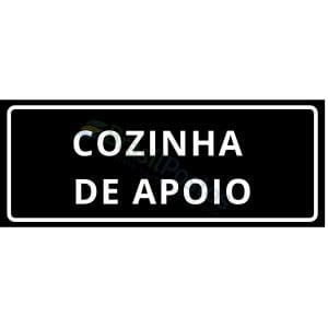 Sinalização - Cozinha de apoio Fundo Preto