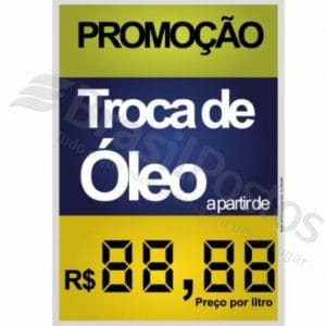 Lona de Galhardete Promoção Troca de Óleo